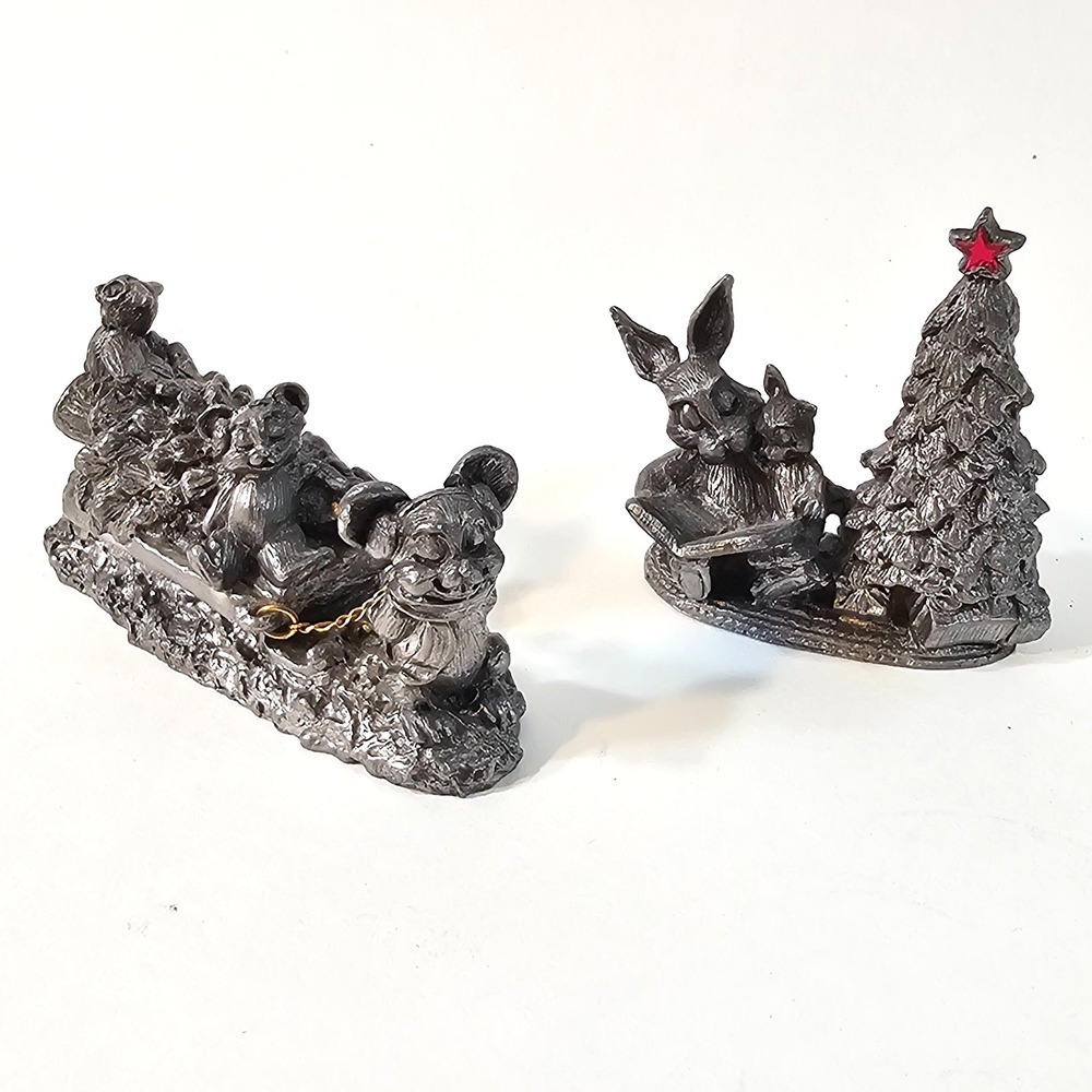 VTG Pewter Christmas‎ Figures in the style of Micheal Ricker 1980's